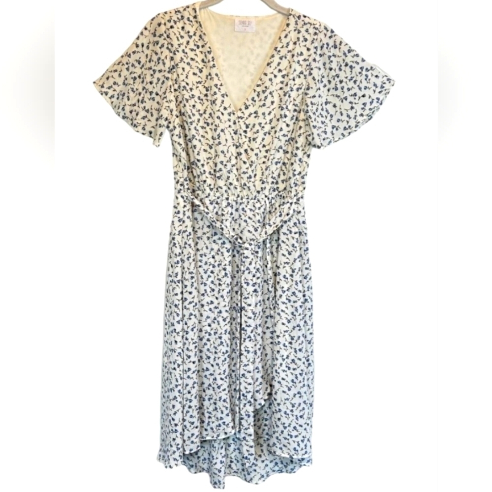 Sienna Sky Blue and White Smocked Tiered Sundress - Picture 2 of 5